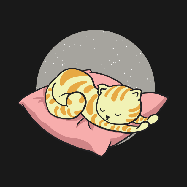 Cute cat sleeping by Gernatatiti