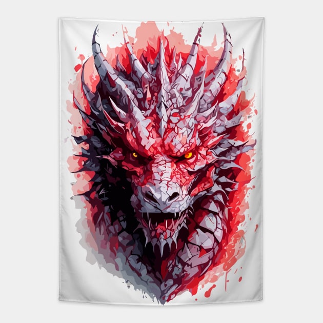 Red Dragon Tapestry by NerdsbyLeo