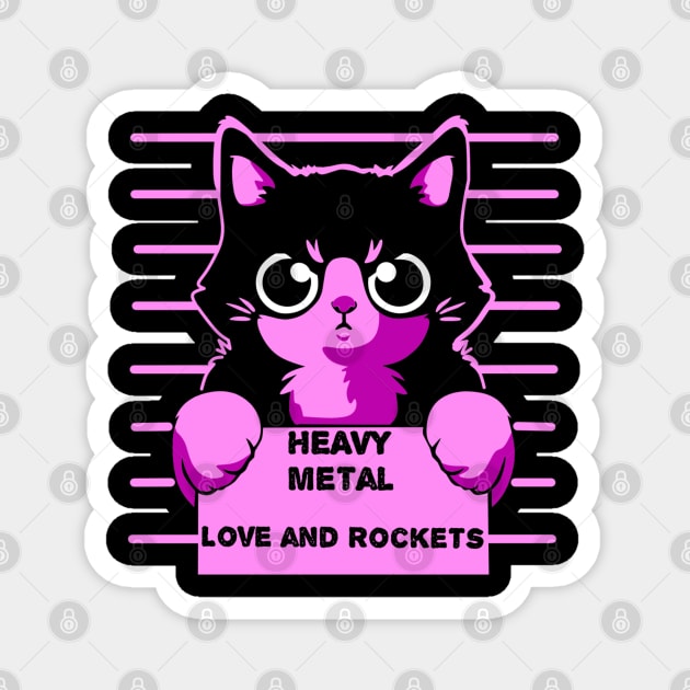 Love and rockets cats Magnet by Background wallpapers 