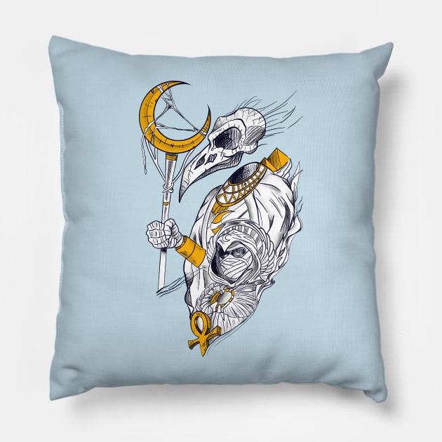 Khonshu gods Pillow by Shoryotombo