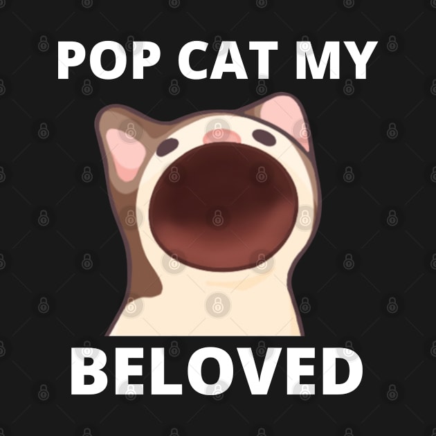 Pop Cat My Beloved Cat Meme Oatmeal by BobaPenguin