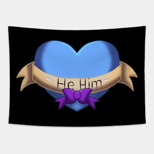 He him pronouns heart Tapestry