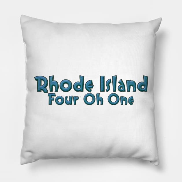 Rhode Island Four Oh One Pillow by cannibaljp