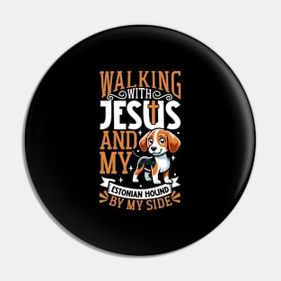 Jesus and dog - Estonian Hound Pin