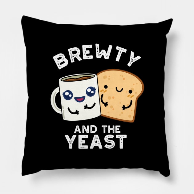 Brewty And The Yeast Funny Movie Pun Pillow by punnybone