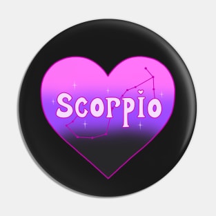 Scorpio Constellation Heart Pin