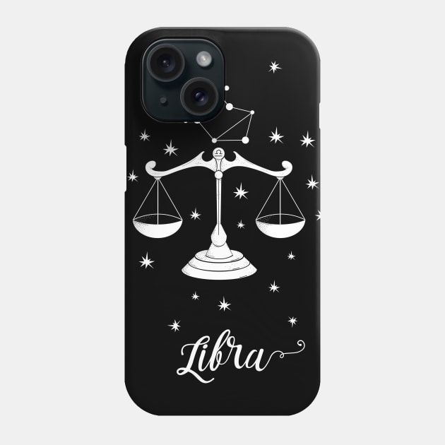 Libra Zodiac Sign Constellation Phone Case by letnothingstopyou