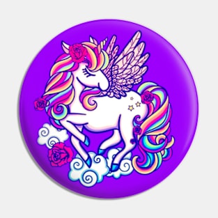 Cute Colorful Pegasus Unicorn Pin