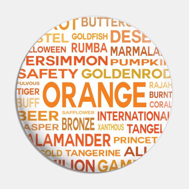 Word Cloud - Shades of Orange (White Background) Pin by inotyler