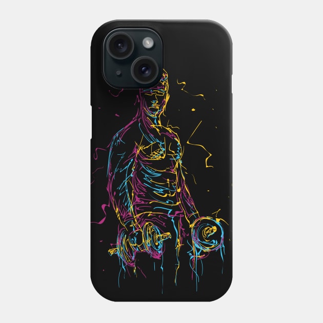 Weight Lifting Art Phone Case by letnothingstopyou