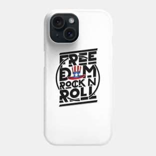 'Freedom Rock and Roll' Cool Rock n Roll 4th of July Gift Phone Case