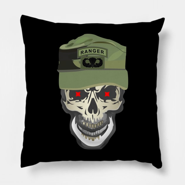 Ranger Patrol Cap - Skull - Ranger Airborne x 300 Pillow by twix123844