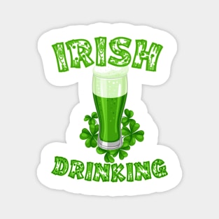 I Clover Beer Cheers Funny St. Patricks Day Beer Drinking Party Tee Magnet