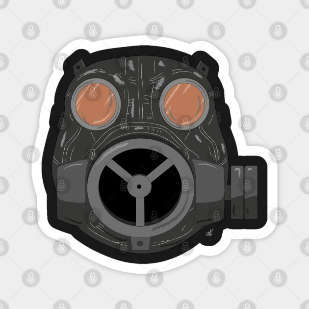 Caiman Gas Mask Magnet by mikineal97