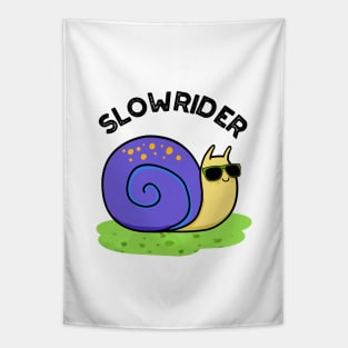 Slow Rider Cute Low Rider Snail Pun Tapestry