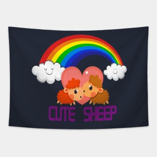 Cute Animal Sheep Design Tapestry