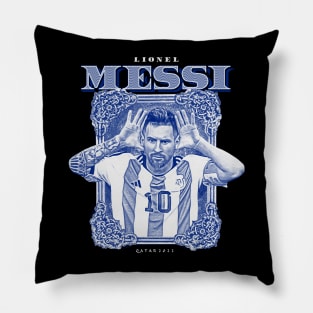 messi qatar Pillow