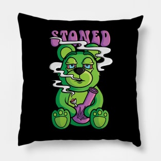 Stoned Weed Bear Pillow