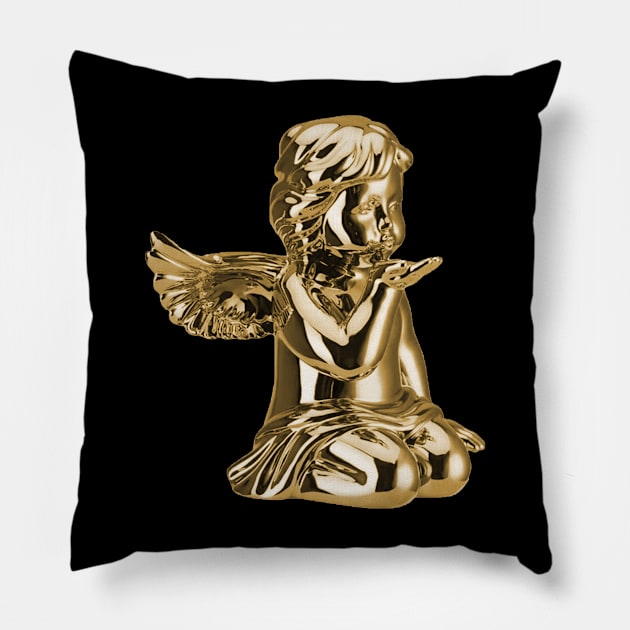 Golden Angel Pillow by NonsenseArt