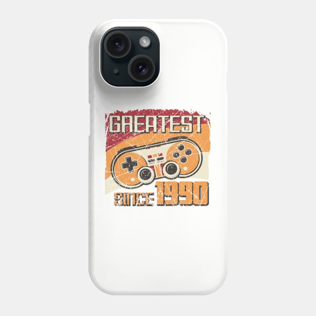 Vintage Gamers 1990 30th birthday Retro Game Controller 30 yo Phone Case by Your Funny Gifts