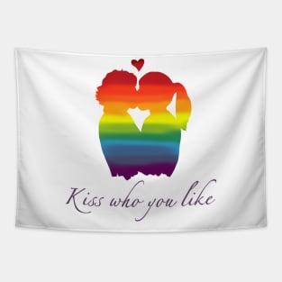 Kiss Who You Like Rainbow Girls Tapestry