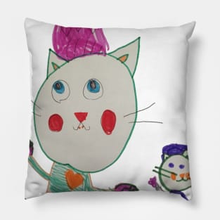 Cats Waving Pillow