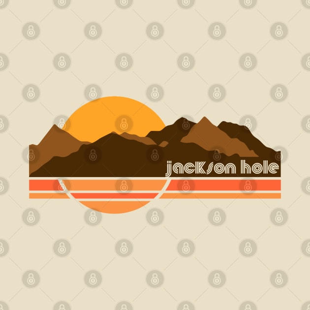 Jackson Hole Retro 70s Tourist Souvenir by darklordpug