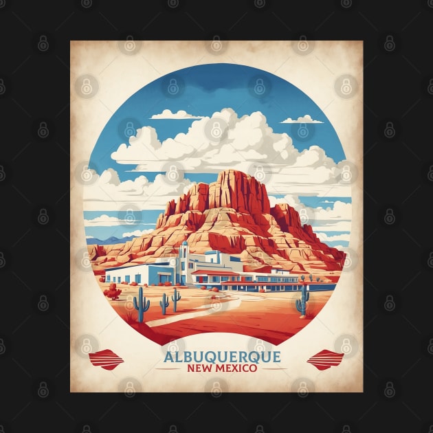 Albuquerque New Mexico United States of America Tourism Vintage Poster by TravelersGems