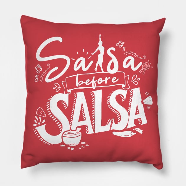 Salsa before Salsa - Salsa Clothing for the Salsa Dancer - Single Color Pillow by happiBod