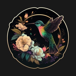 Hummingbird and Flowers T-Shirt