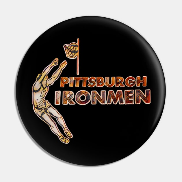 Pittsburgh Ironmen Basketball Pin by Kitta’s Shop