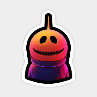 Cosmonaut Jack O Lantern Funny Halloween Space Magnet