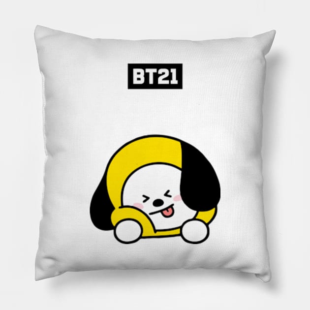 bt21 bts exclusive design 70 Pillow by Typography Dose