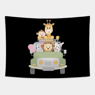 zoo animals safari gift Tapestry