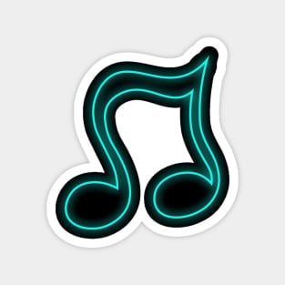 Neon Music Note Magnet