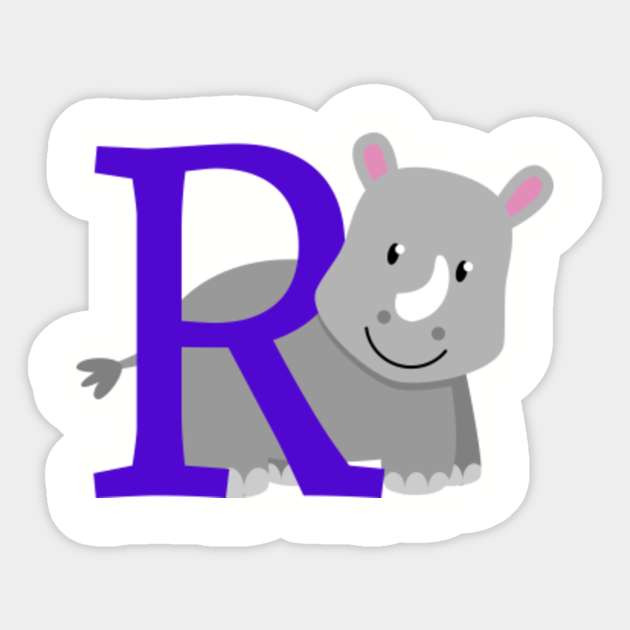 Alphabet Letter R Design For Kids Funny Sticker Teepublic