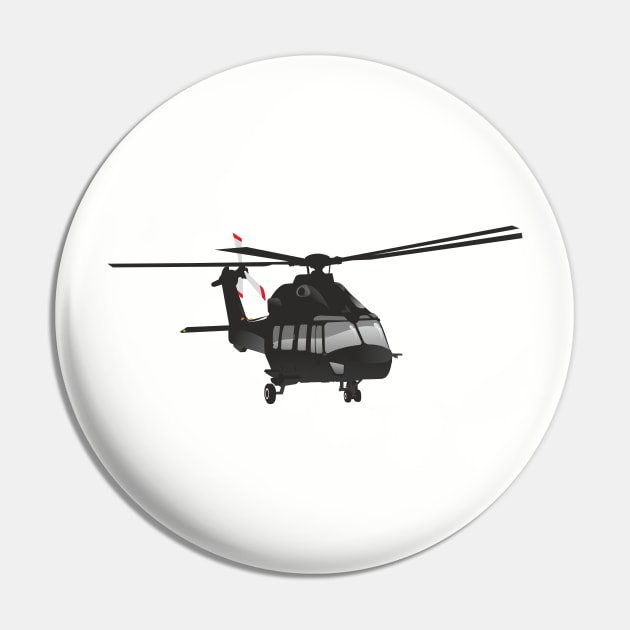 Black Helicopter Pin by NorseTech