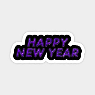 Happy New Year - Purple Magnet