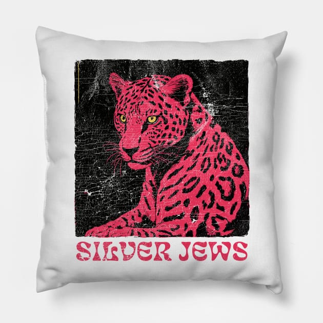 Silver Jews  - -  Original Retro Artwork Design Pillow by unknown_pleasures