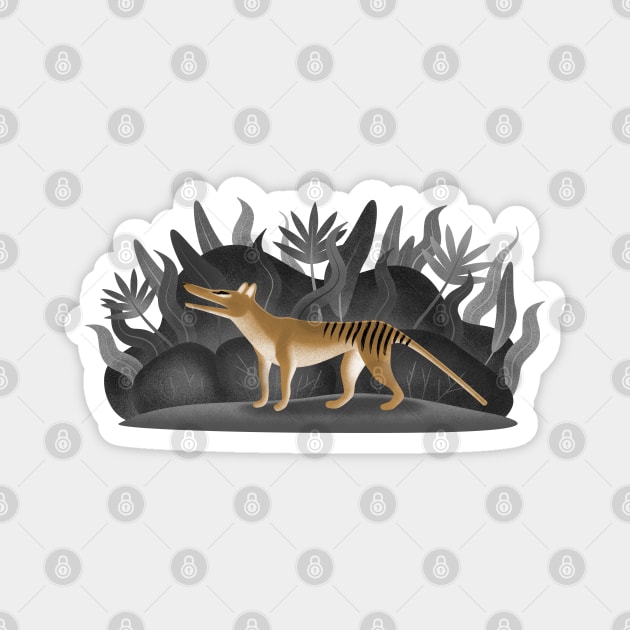 Thylacine time Magnet by ikerpazstudio