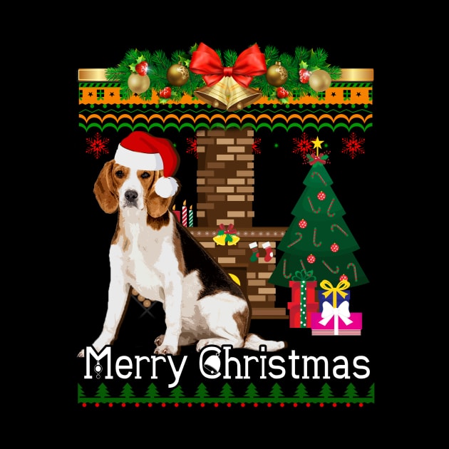 Ugly Christmas Sweater BEAGLES by LaurieAndrew