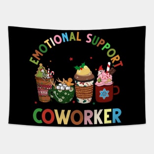 emotional support coworker Christmas coffee lover Tapestry