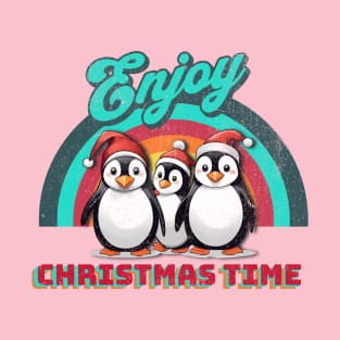 Cute Penguins Christmas Tee T-Shirt