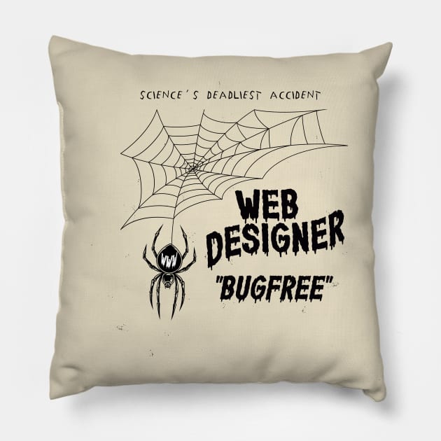 Web Designer Pillow by Kingrocker Clothing