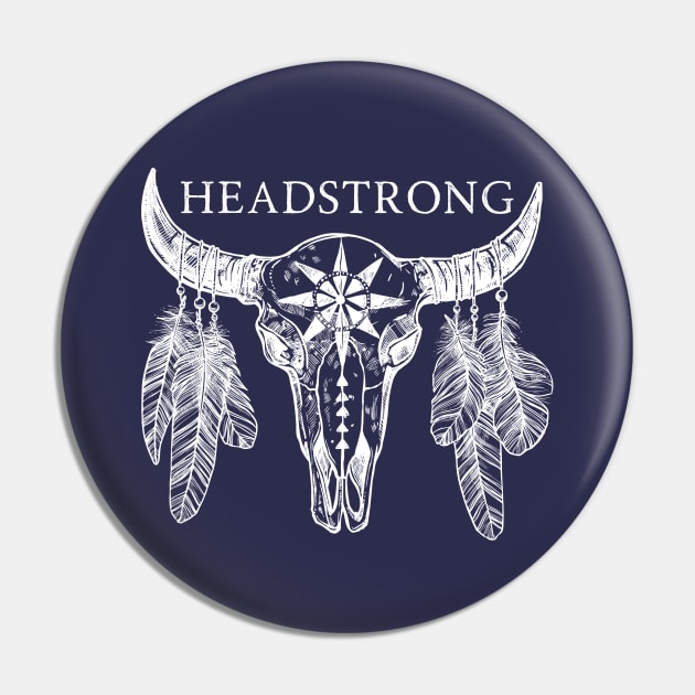 Headstrong Bull - Bone White Pin by Hypnotic Highs