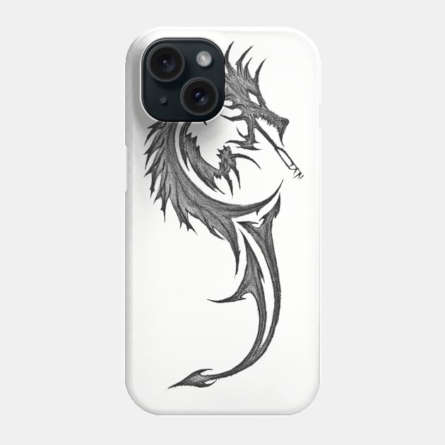 Tribal Dragon Design Phone Case by Penxel