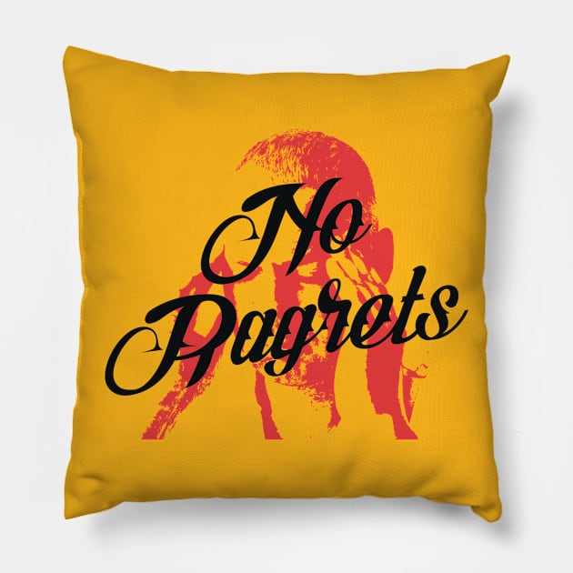 No Ragrets (v2) Pillow by bluerockproducts