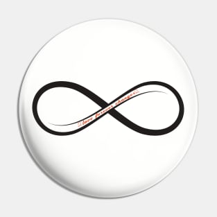 Red Love Forever Changes Infinity Pin