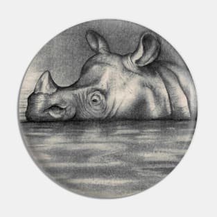 Javan Rhinoceros Pin