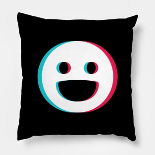 TikTok Smiling emoji smiley White Pillow